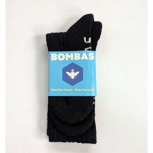 Bombas Calf Length Black Fleck Socks Men's 6-9 Women's 8-10 NEW